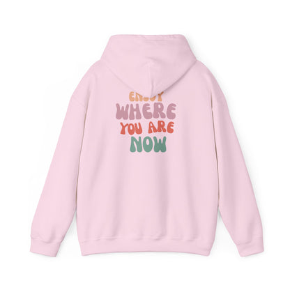 Retro Smile Hoodie - Enjoy Where You Are Now