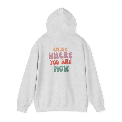 Retro Smile Hoodie - Enjoy Where You Are Now