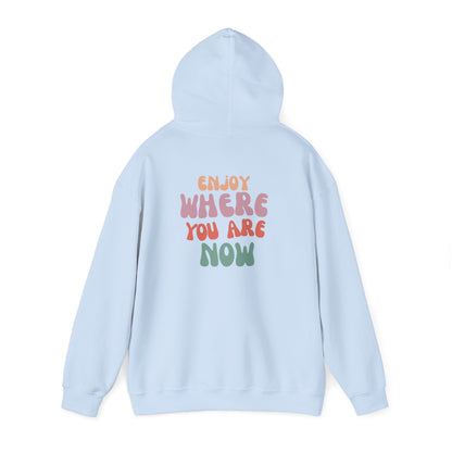 Retro Smile Hoodie - Enjoy Where You Are Now