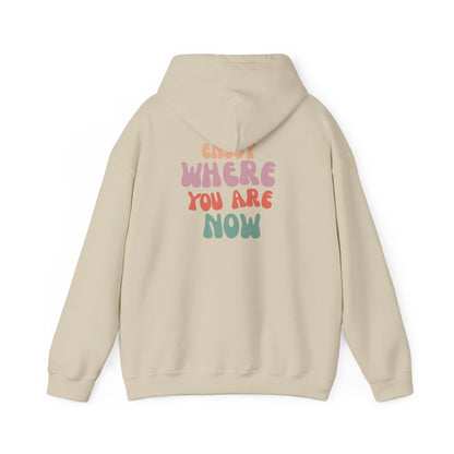 Retro Smile Hoodie - Enjoy Where You Are Now